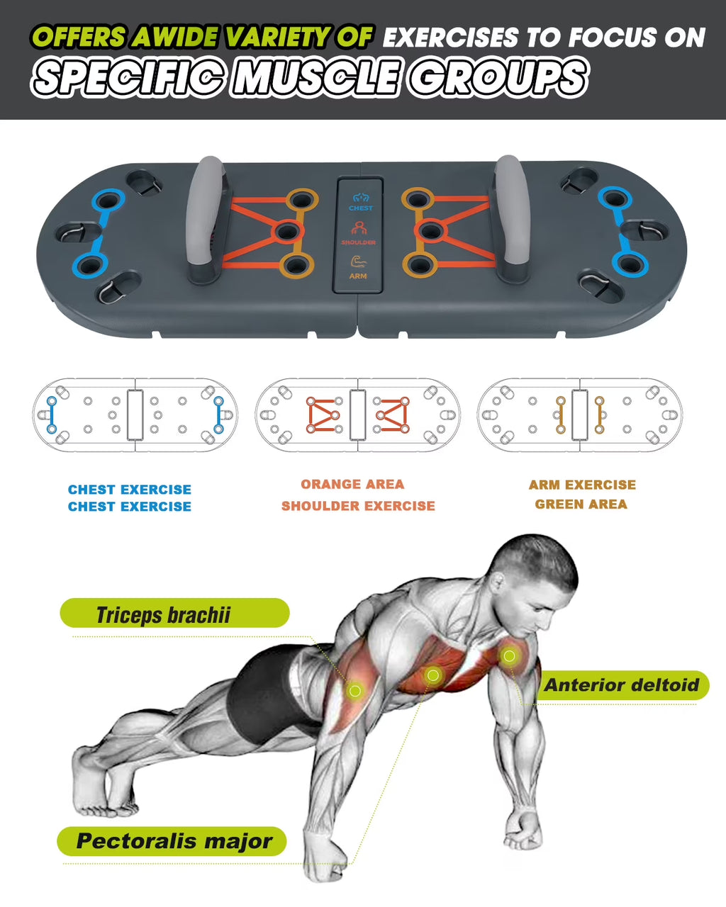 27-In-1 Portable Gym Equipment for Building Muscle, Push-Up Board, Resistance Bands