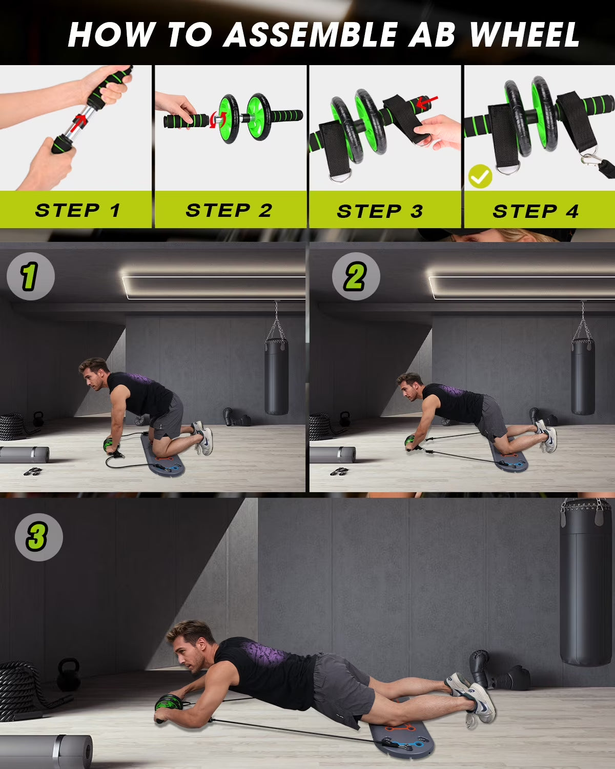 27-In-1 Portable Gym Equipment for Building Muscle, Push-Up Board, Resistance Bands